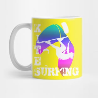 Kite Surfing WIth Freestyle Kitesurfer And Kite 17 Mug